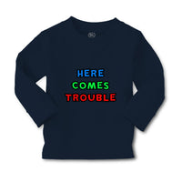 Baby Clothes Here Comes Trouble Style C Funny Humor Boy & Girl Clothes Cotton - Cute Rascals