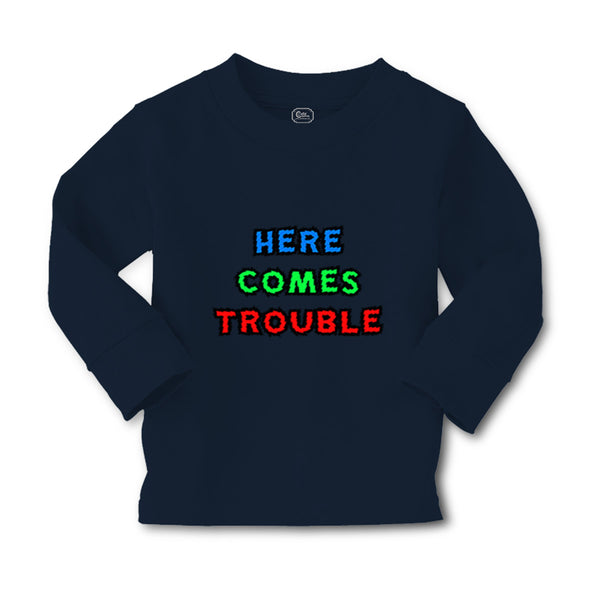 Baby Clothes Here Comes Trouble Style C Funny Humor Boy & Girl Clothes Cotton - Cute Rascals