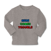 Baby Clothes Here Comes Trouble Style C Funny Humor Boy & Girl Clothes Cotton - Cute Rascals
