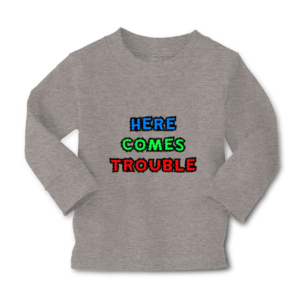 Baby Clothes Here Comes Trouble Style C Funny Humor Boy & Girl Clothes Cotton - Cute Rascals