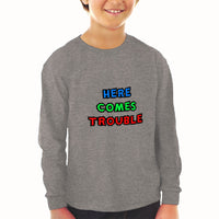 Baby Clothes Here Comes Trouble Style C Funny Humor Boy & Girl Clothes Cotton - Cute Rascals