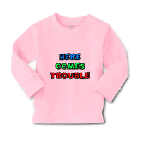 Baby Clothes Here Comes Trouble Style C Funny Humor Boy & Girl Clothes Cotton - Cute Rascals