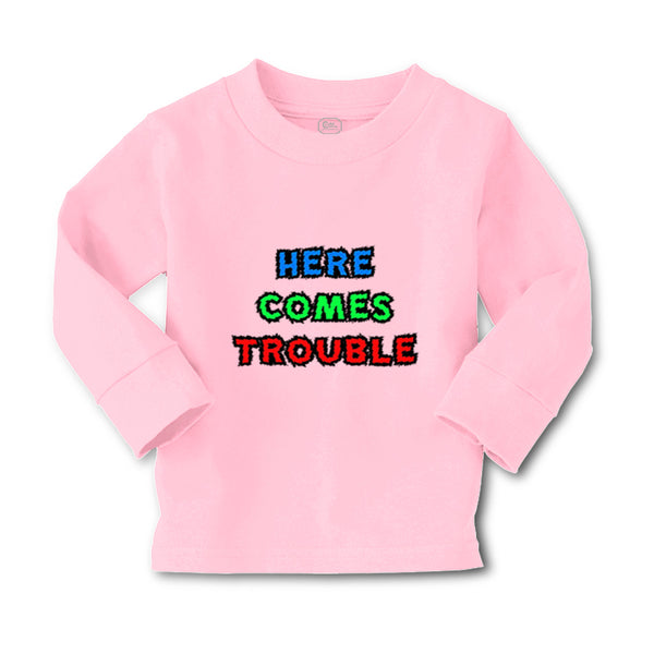 Baby Clothes Here Comes Trouble Style C Funny Humor Boy & Girl Clothes Cotton - Cute Rascals