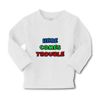 Baby Clothes Here Comes Trouble Style C Funny Humor Boy & Girl Clothes Cotton - Cute Rascals