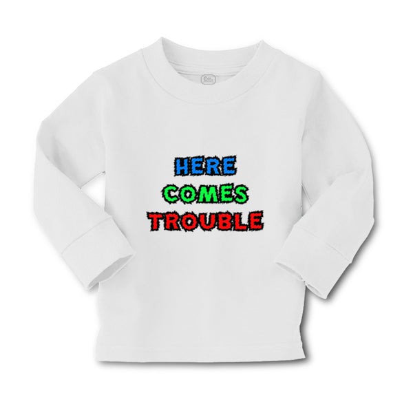 Baby Clothes Here Comes Trouble Style C Funny Humor Boy & Girl Clothes Cotton - Cute Rascals