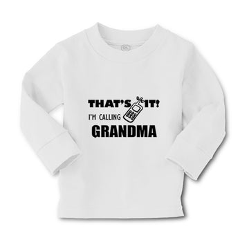 Baby Clothes That's It I'M Calling Grandma Style B Grandmother Grandma Cotton