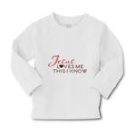 Baby Clothes Jesus Loves Me This I Know Christian Jesus God Style B Cotton - Cute Rascals