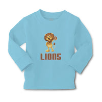 Baby Clothes Lions Wild Animal Standing with Rugby Ball Sport Boy & Girl Clothes - Cute Rascals