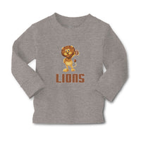 Baby Clothes Lions Wild Animal Standing with Rugby Ball Sport Boy & Girl Clothes - Cute Rascals