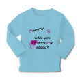 Baby Clothes Black Purple Mommy Will You Marry Daddy Boy & Girl Clothes Cotton