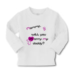 Baby Clothes Black Purple Mommy Will You Marry Daddy Boy & Girl Clothes Cotton - Cute Rascals