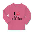 Baby Clothes I Love My Pop Pop Heart Grandpa Grandfather Boy & Girl Clothes