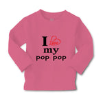 Baby Clothes I Love My Pop Pop Heart Grandpa Grandfather Boy & Girl Clothes - Cute Rascals