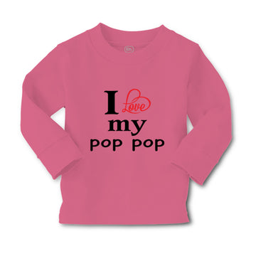 Baby Clothes I Love My Pop Pop Heart Grandpa Grandfather Boy & Girl Clothes