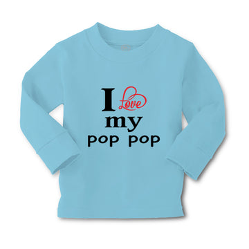 Baby Clothes I Love My Pop Pop Heart Grandpa Grandfather Boy & Girl Clothes
