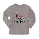 Baby Clothes I Love My Pop Pop Heart Grandpa Grandfather Boy & Girl Clothes - Cute Rascals