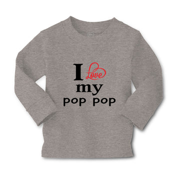 Baby Clothes I Love My Pop Pop Heart Grandpa Grandfather Boy & Girl Clothes
