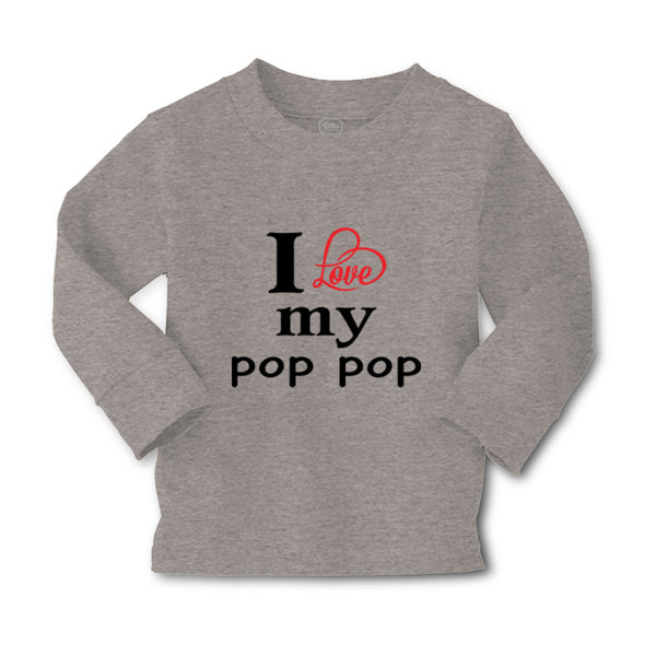 Baby Clothes I Love My Pop Pop Heart Grandpa Grandfather Boy & Girl Clothes - Cute Rascals