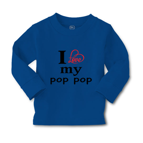 Baby Clothes I Love My Pop Pop Heart Grandpa Grandfather Boy & Girl Clothes - Cute Rascals