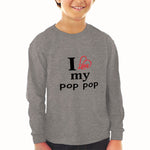 Baby Clothes I Love My Pop Pop Heart Grandpa Grandfather Boy & Girl Clothes - Cute Rascals