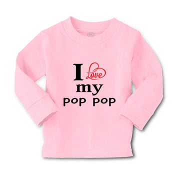 Baby Clothes I Love My Pop Pop Heart Grandpa Grandfather Boy & Girl Clothes
