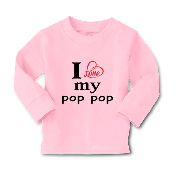 Baby Clothes I Love My Pop Pop Heart Grandpa Grandfather Boy & Girl Clothes - Cute Rascals