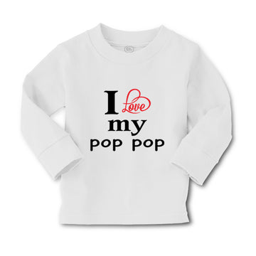 Baby Clothes I Love My Pop Pop Heart Grandpa Grandfather Boy & Girl Clothes