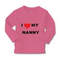 Baby Clothes I Love Heart My Nanny Grandmother Grandma Boy & Girl Clothes Cotton - Cute Rascals