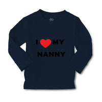 Baby Clothes I Love Heart My Nanny Grandmother Grandma Boy & Girl Clothes Cotton - Cute Rascals