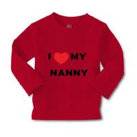 Baby Clothes I Love Heart My Nanny Grandmother Grandma Boy & Girl Clothes Cotton - Cute Rascals