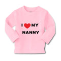 Baby Clothes I Love Heart My Nanny Grandmother Grandma Boy & Girl Clothes Cotton