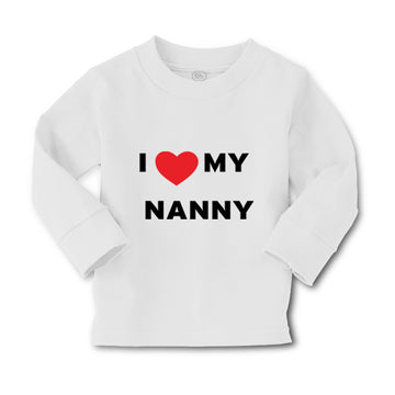 Baby Clothes I Love Heart My Nanny Grandmother Grandma Boy & Girl Clothes Cotton