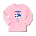 Baby Clothes I Love My Greek Mom Countries Boy & Girl Clothes Cotton