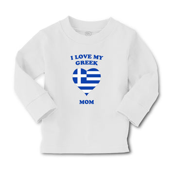 Baby Clothes I Love My Greek Mom Countries Boy & Girl Clothes Cotton