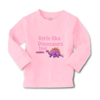 Baby Clothes Girls like Dinosaurs Too Dinosaurus Dino Trex Boy & Girl Clothes - Cute Rascals