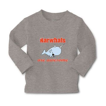 Baby Clothes Narwhals Are Awesome Ocean Sea Life Boy & Girl Clothes Cotton