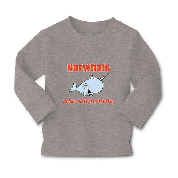 Baby Clothes Narwhals Are Awesome Ocean Sea Life Boy & Girl Clothes Cotton - Cute Rascals