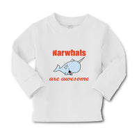 Baby Clothes Narwhals Are Awesome Ocean Sea Life Boy & Girl Clothes Cotton - Cute Rascals