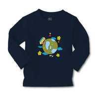 Baby Clothes Earth Globe with Bus Children Funny & Novelty Funny Cotton - Cute Rascals