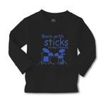 Baby Clothes Born with Sticks in My Hands Drummer Funny Humor Boy & Girl Clothes - Cute Rascals