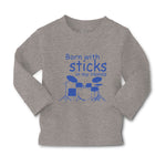 Baby Clothes Born with Sticks in My Hands Drummer Funny Humor Boy & Girl Clothes - Cute Rascals