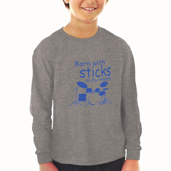 Baby Clothes Born with Sticks in My Hands Drummer Funny Humor Boy & Girl Clothes - Cute Rascals