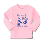 Baby Clothes Born with Sticks in My Hands Drummer Funny Humor Boy & Girl Clothes - Cute Rascals