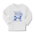 Baby Clothes Born with Sticks in My Hands Drummer Funny Humor Boy & Girl Clothes