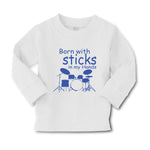 Baby Clothes Born with Sticks in My Hands Drummer Funny Humor Boy & Girl Clothes - Cute Rascals