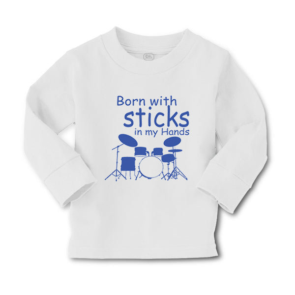 Baby Clothes Born with Sticks in My Hands Drummer Funny Humor Boy & Girl Clothes - Cute Rascals