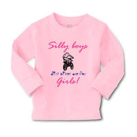 Baby Clothes Silly Boys Dirt Bikes Are for Girls! Funny Humor Boy & Girl Clothes - Cute Rascals