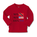 Baby Clothes 50%Trinidad 50% American 100% Me Boy & Girl Clothes Cotton