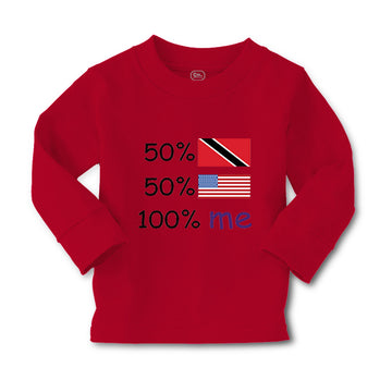 Baby Clothes 50%Trinidad 50% American 100% Me Boy & Girl Clothes Cotton