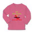Baby Clothes My Grandma in California Loves Me Grandmother Grandma Cotton